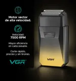 VGR ماكينة حلاقة لاسلكية مقاومة للماء IPX7 V-372