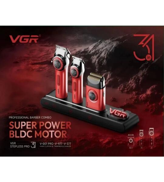 مجموعة كومبو إحترافية للرجال 3 في 1 VGR Stepless Pro 3