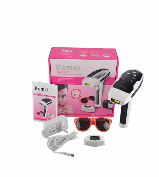 Kemei KM-6812 Hair Removal Laser Epilator جهاز ليزر لازالة الشعر الدائم بالليزر الفوتون النبضي- 20000 ألف نبضة