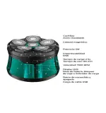 VGR ماكينة حلاقة V-373 6D للرأس الأصلع IPX6