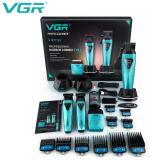 VGR طقم تصفيف شعر احترافي بشاشة LED ومشطات متعددة V-877S3