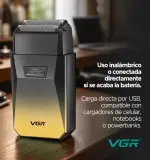 VGR ماكينة حلاقة لاسلكية مقاومة للماء IPX7 V-372