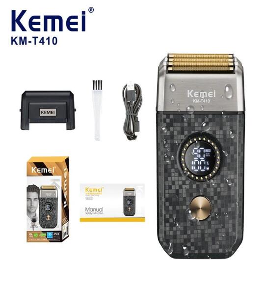 ماكينة Kemei حلاقة رجالية شفرات ثلاثية عائمة IPX6 KM-T410