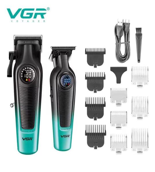 VGR مجموعة قص شعر احترافية بشفرة ستانلس ستيل V-196 V-996