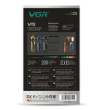 VGR ماكينة قص شعر احترافية بشفرة تيتانيوم V-170