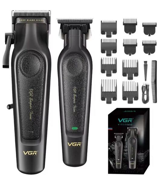 VGR مجموعة حلاقة 2 في 1 بشفرات ستانلس ستيل V-197+V-995