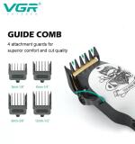 VGR ماكينة قص الشعر شاشة LED شحن USB V-699+V-971