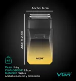 VGR ماكينة حلاقة لاسلكية مقاومة للماء IPX7 V-372