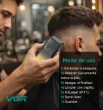 VGR ماكينة حلاقة لاسلكية مقاومة للماء IPX7 V-372