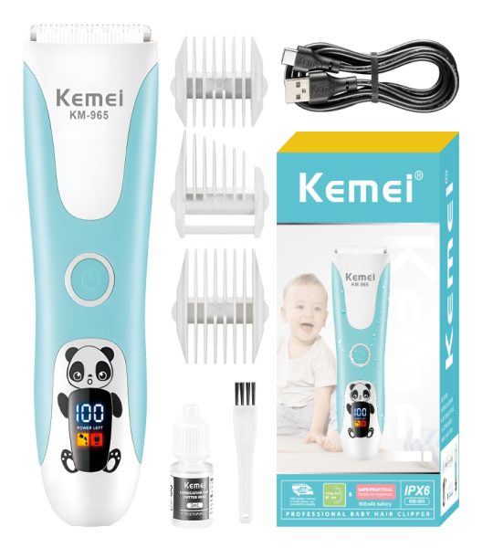 Kemei ماكينة قص شعر للأطفال بشفط الشعر KM-965