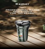 Kemei ماكينة حلاقة دوّارة مقاومة للماء KM-2804