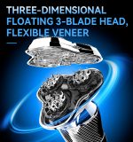 Kemei ماكينة حلاقة رجالية رأس ثلاثي دوار KM-T86