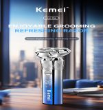 Kemei ماكينة حلاقة رجالية رأس ثلاثي دوار KM-T86