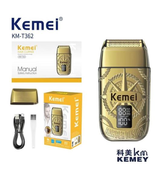 Kemei ماكينة حلاقة شفرات مزدوجة عائمة KM-T362