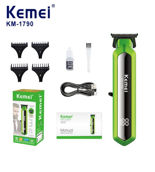 Kemei ماكينة تشذيب شعر ولحية شفرات سيراميك KM-1790