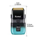 Kemei ماكينة حلاقة لاسلكية بشاشة ذكية T420