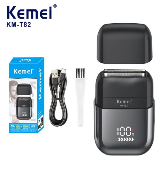 Kemei ماكينة حلاقة كهربائية مقاومة للماء T82