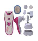 ماكينة كيمي KM-3066 لاسلكية 6 في 1 لإزالة الشعر والعناية بالوجه للسيدات
