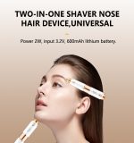 ماكينة كيمي KM-152 لاسلكية 2 في 1 لإزالة شعر الوجه والحواجب للسيدات