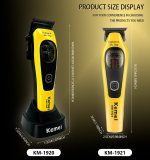 Kemei ماكينة تشذيب شعر ولحية احترافية Zero Gapped KM-1921