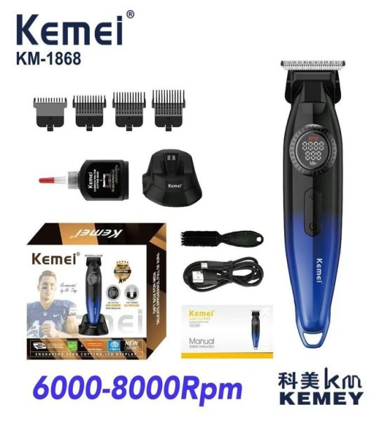 Kemei ماكينة حلاقة شاشة LCD KM-1868