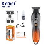 ماكينة حلاقة كهرباء Kemei KM-1741 بطارية 1200mAh ستانلس ستيل