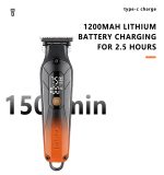 ماكينة حلاقة كهرباء Kemei KM-1741 بطارية 1200mAh ستانلس ستيل