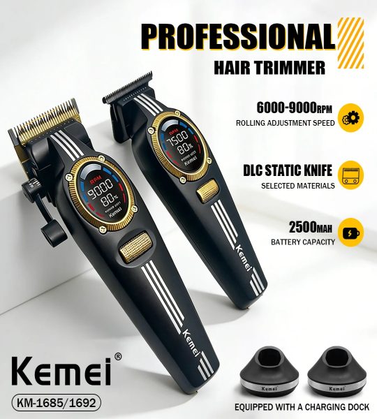 Kemei 1692+1685 ماكينة حلاقة ثنائي احترافي
