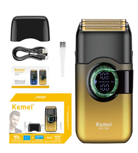 Kemei ماكينة حلاقة كهربائية زيرو مقاومة للماء KM-T389
