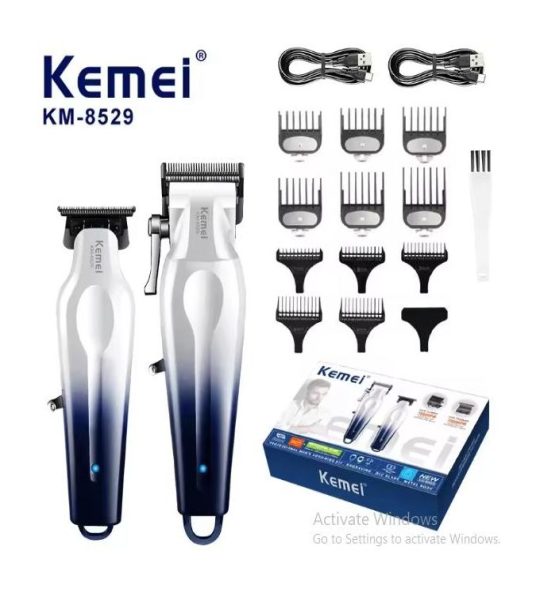 Kemei مجموعة ماكينتي شعر لاسلكي 180 دقيقة KM-8529