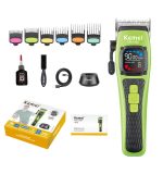 Kemei ماكينة حلاقة كهربائية لاسلكية شاشة LCD KM-1862