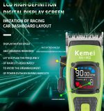 Kemei ماكينة حلاقة كهربائية لاسلكية شاشة LCD KM-1862