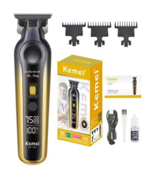 Kemei ماكينة حلاقة لاسلكية شاشة رقمية KM-1583
