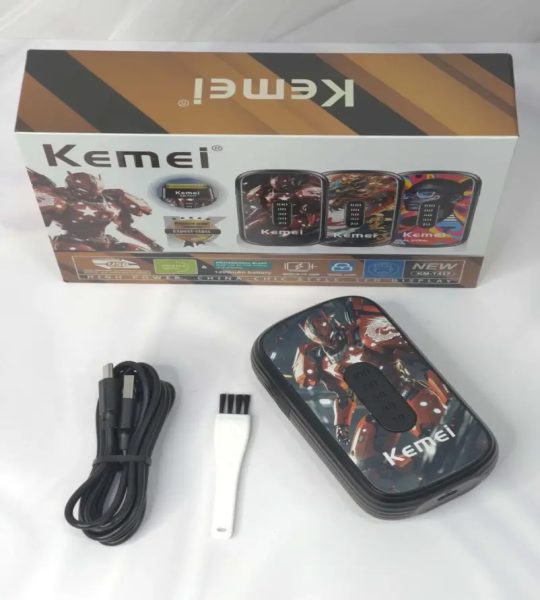 Kemei ماكينة حلاقة وتشذيب لاسلكية محرك قوي 8500 دورة KM-T417