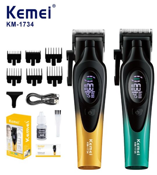 Kemei ماكينة تشذيب وتحديد لاسلكية زيرو KM-1734