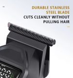 Kemei KM-2155 ماكينة حلاقة وتشذيب كهربائية لاسلكية لتشذيب الشعر واللحية والتحديد ورسم الخطوط بدقة