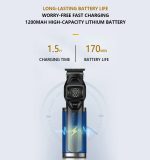 Kemei KM-2155 ماكينة حلاقة وتشذيب كهربائية لاسلكية لتشذيب الشعر واللحية والتحديد ورسم الخطوط بدقة