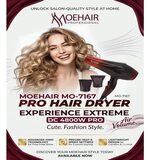 موهير MO-7167 استشوار ومجفف شعر لتجفيف الشعر وتصفيفه بسرعة