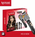 MoeHair MO-8 مصفف شعر هواء ساخن 4 في 1 لتجفيف وفرد وتجعيد الشعر وزيادة كثافته فرشاة موهير MO-8