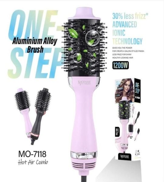 Mohair MO-7118 فرشاة ومجفف شعر لتجفيف وتصفيف وفرد وتكثيف الشعر