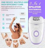 Moehair MO-9103 جهاز إزالة شعر كهربائي 3 في 1 لإزالة شعر الجسم والوجه للنساء في المنزل