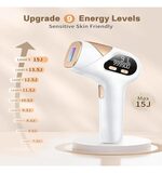 Moehair Professional MO-9080 جهاز إزالة الشعر بتقنية IPL للاستخدام المنزلي لتقليل نمو الشعر وإزالته تدريجياً من الجسم وتحت الإبطين