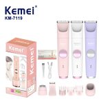Kemei km-7119 ماكينة نسائية لإزالة الشعر وتشذيبه لإزالة شعر الجسم للنساء والعناية الشخصية