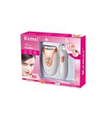 Kemei KM-2195 ماكينة إزالة شعر وحلاقة نسائية 2 في 1 لإزالة شعر الجسم وحلاقته للاستخدام المنزلي