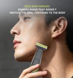 Kemei KM-800G ماكينة حلاقة وتشذيب متعددة الاستخدامات 5 في 1 لحلاقة وتشذيب شعر الجسم والوجه والمناطق الحساسة، مع ملحق لتشذيب شعر الأنف