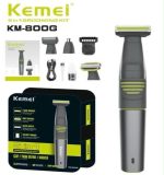 Kemei KM-800G ماكينة حلاقة وتشذيب متعددة الاستخدامات 5 في 1 لحلاقة وتشذيب شعر الجسم والوجه والمناطق الحساسة، مع ملحق لتشذيب شعر الأنف