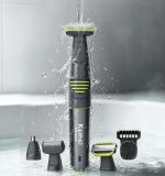 Kemei KM-800G ماكينة حلاقة وتشذيب متعددة الاستخدامات 5 في 1 لحلاقة وتشذيب شعر الجسم والوجه والمناطق الحساسة، مع ملحق لتشذيب شعر الأنف