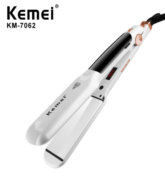 Kemei KM-7062 مكواة شعر بالبخار لفرد الشعر وتصفيفه