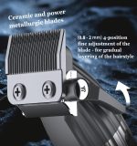 Kemei KM-8536 طقم ماكينتي حلاقة وتشذيب للشعر واللحية لقص الشعر وتشذيب وتحديد اللحية لاسلكيًا