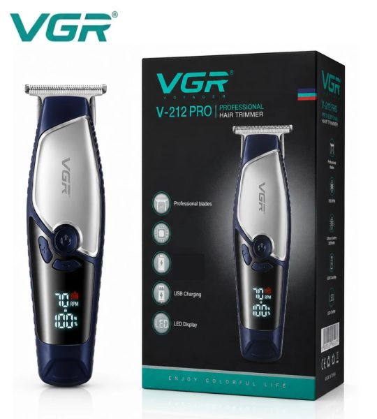 VGR V-212 Pro ماكينة حلاقة وتشذيب الشعر والذقن لحلاقة الشعر وتشذيب الذقن وتحديد الحواف بدقة